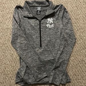 NY Yankees PINK half zip, size M